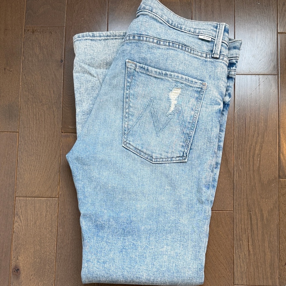 MOTHER The Scrapper Double Cuff “out with the old in with the new” premium denim